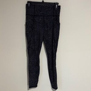 Athleta Black Speckled High-Rise Leggings